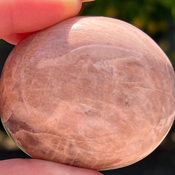Peach Moonstone Tumbled Palm Stone Talisman - Crystal Enthusiast/Healing Stones - Picture 3 of 12